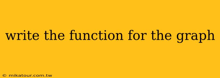 write the function for the graph