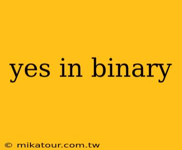 yes in binary