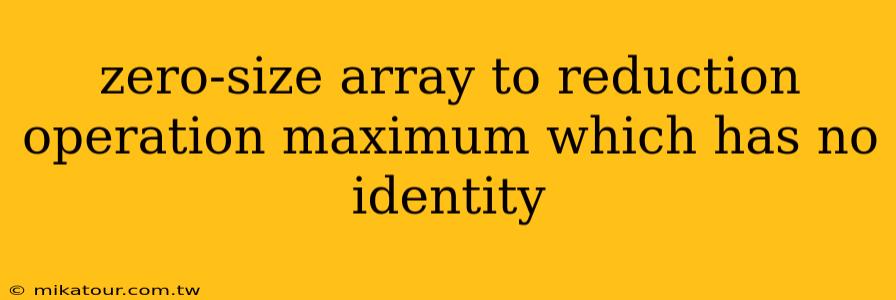 zero-size array to reduction operation maximum which has no identity